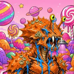 Oozlings #3653, Mutated Crab · Candy Planet