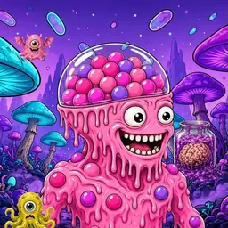 Oozlings #3657, Gumball Brain · Fungus Forest