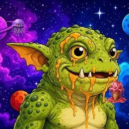 Oozlings #3660, Toad Goblin · Void Nebula