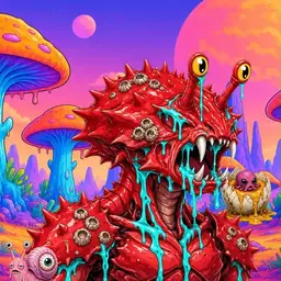 Oozlings #3666, Crab · Mushroom Desert