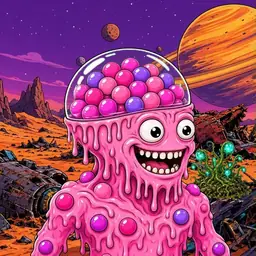 Oozlings #3672, Gumball Brain · Ship Junkyard