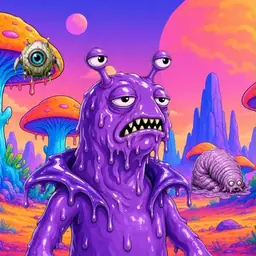 Oozlings #3675, Slug · Mushroom Desert