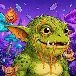Oozlings #3678, Toad Goblin · Fungus Forest
