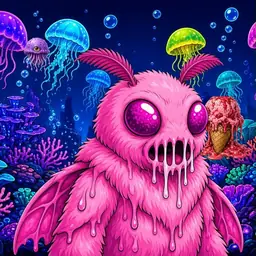 Oozlings #3688, Mutant Moth · Glow Reef