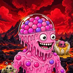 Oozlings #3692, Gumball Brain · Lava Fields