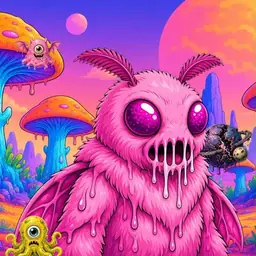 Oozlings #3699, Mutant Moth · Mushroom Desert