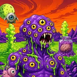Oozlings #3700, Eyeball Cluster · Acid Lake