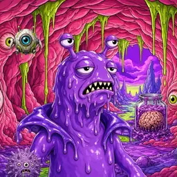 Oozlings #3704, Slug · Flesh Cave