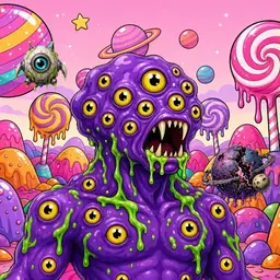 Oozlings #3707, Eyeball Cluster · Candy Planet