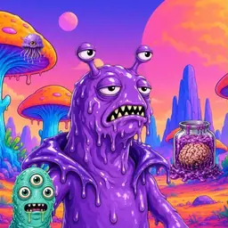 Oozlings #3709, Slug · Mushroom Desert