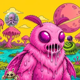 Oozlings #3711, Mutant Moth · Turquoise Swamp