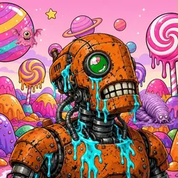 Oozlings #3713, Rusty Robot · Candy Planet
