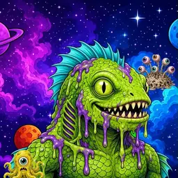 Oozlings #3714, Swamp Fish · Void Nebula