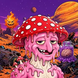 Oozlings #3716, Mushroom Head · Ship Junkyard