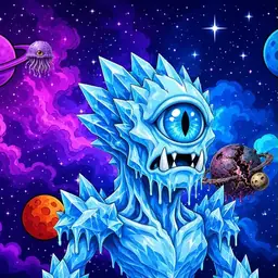 Oozlings #3722, Ice Cyclops · Void Nebula