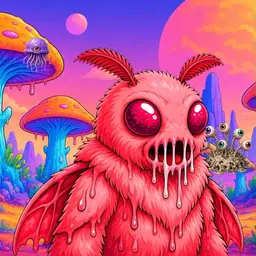 Oozlings #3726, Mutated Mutant Moth · Mushroom Desert