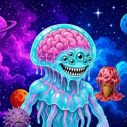Oozlings #373, Jellyfish Brain · Void Nebula