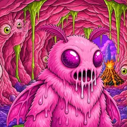 Oozlings #3737, Mutant Moth · Flesh Cave