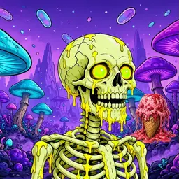 Oozlings #3741, Mutated Skull · Fungus Forest