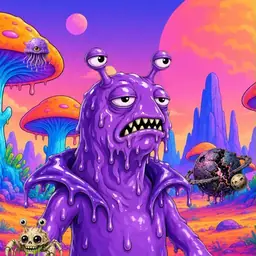 Oozlings #3749, Slug · Mushroom Desert