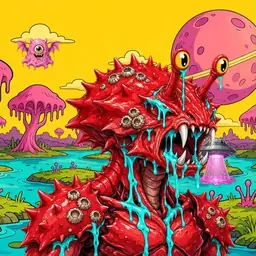 Oozlings #375, Crab · Turquoise Swamp