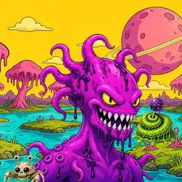 Oozlings #3752, Squid · Turquoise Swamp