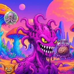 Oozlings #3756, Squid · Mushroom Desert