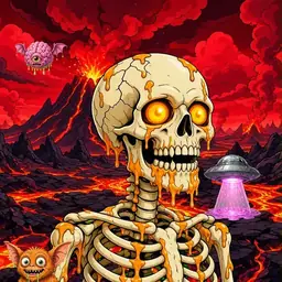 Oozlings #3762, Skull · Lava Fields