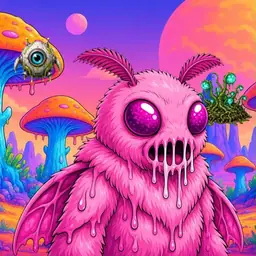 Oozlings #3767, Mutant Moth · Mushroom Desert