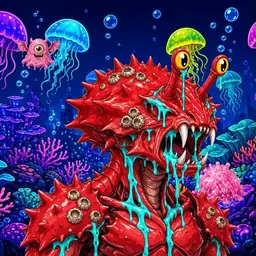 Oozlings #3771, Crab · Glow Reef