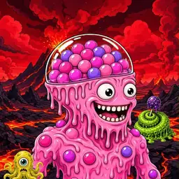 Oozlings #3791, Gumball Brain · Lava Fields