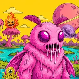 Oozlings #3800, Mutant Moth · Turquoise Swamp