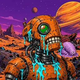 Oozlings #3808, Rusty Robot · Ship Junkyard