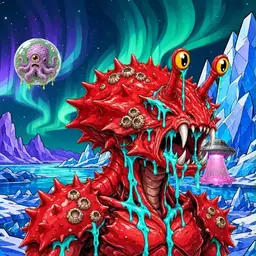 Oozlings #382, Crab · Aurora Ice