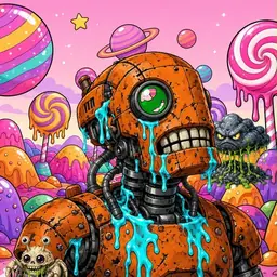 Oozlings #3820, Rusty Robot · Candy Planet