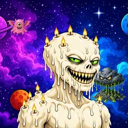Oozlings #3822, Candle Wax · Void Nebula