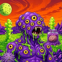 Oozlings #3824, Eyeball Cluster · Acid Lake
