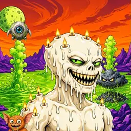 Oozlings #3825, Candle Wax · Acid Lake
