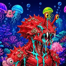 Oozlings #3827, Crab · Glow Reef