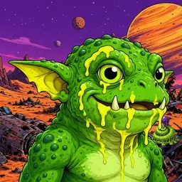 Oozlings #3830, Mutated Toad Goblin · Ship Junkyard