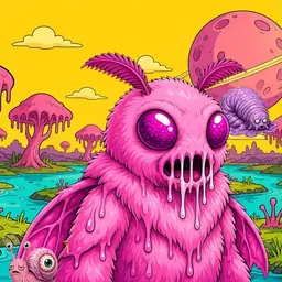 Oozlings #3831, Mutant Moth · Turquoise Swamp