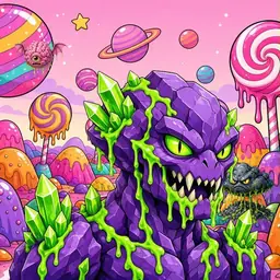 Oozlings #3841, Crystal Rock · Candy Planet