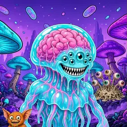 Oozlings #3844, Jellyfish Brain · Fungus Forest