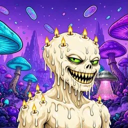 Oozlings #3857, Candle Wax · Fungus Forest