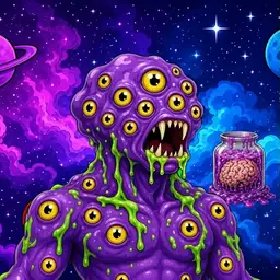 Oozlings #386, Eyeball Cluster · Void Nebula