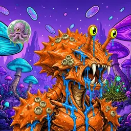 Oozlings #3864, Mutated Crab · Fungus Forest