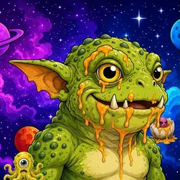 Oozlings #3874, Toad Goblin · Void Nebula