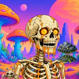 Oozlings #3875, Skull · Mushroom Desert