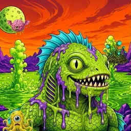 Oozlings #3876, Swamp Fish · Acid Lake