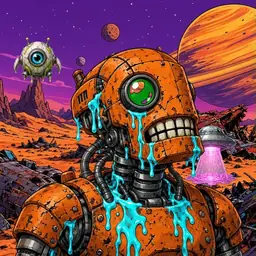 Oozlings #3892, Rusty Robot · Ship Junkyard